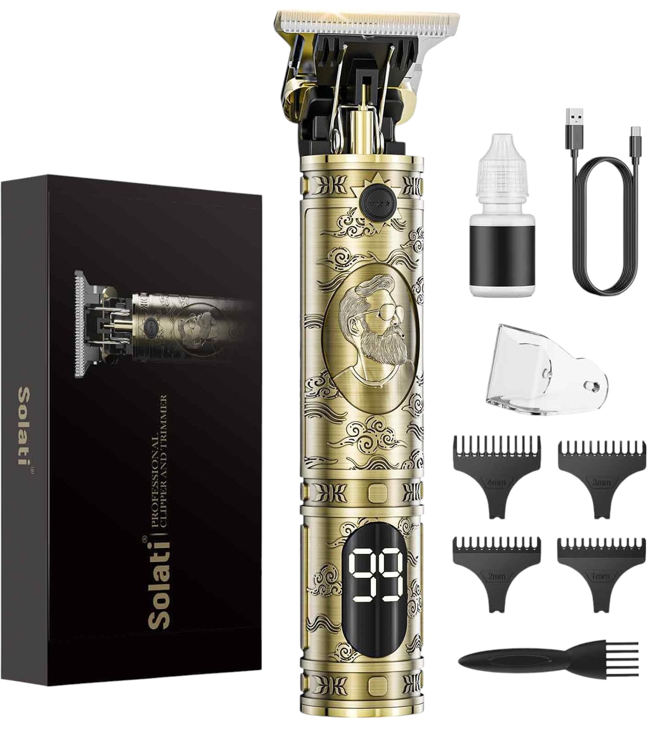Aparador Solati com lâmina de cerâmica e base USB