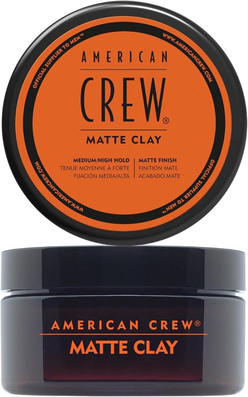 Lata de argila para o cabelo American Crew Matte Clay com acabamento mate