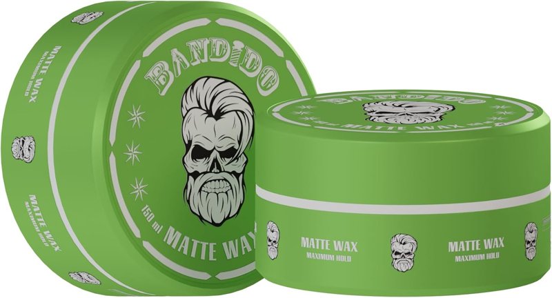 Lata verde de cera para o cabelo Bandido Matte Wax de 150 ml
