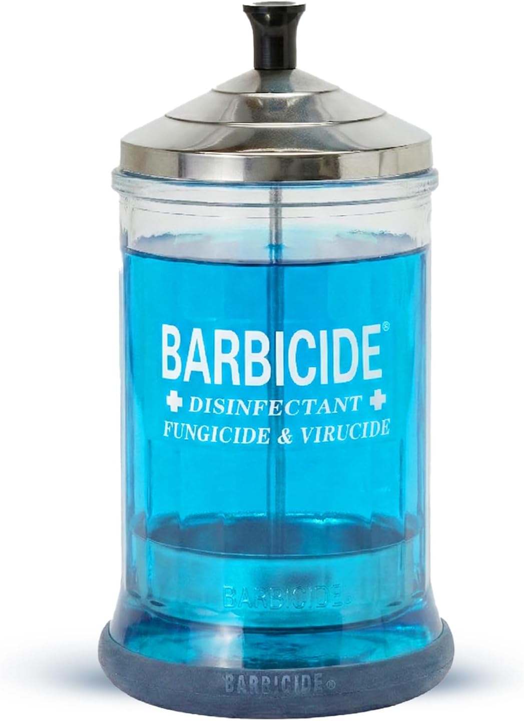 Recipiente Barbicide para desinfeção de utensílios de barbearia