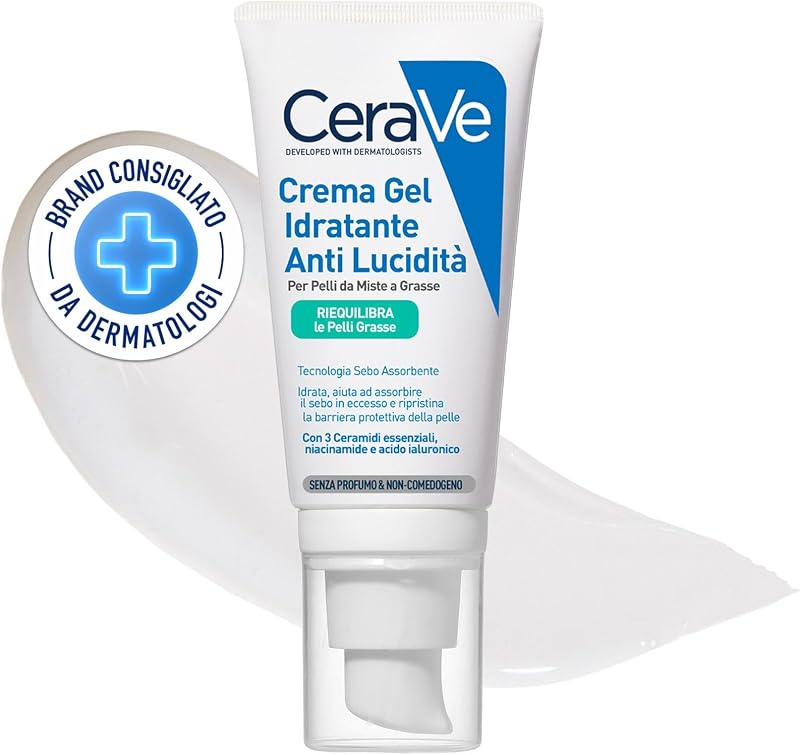 Tubo de gel-creme hidratante CeraVe Oil Control para pele mista a oleosa