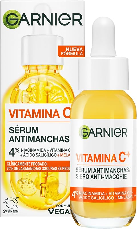 Frasco do sérum antimanchas Garnier com vitamina C, 30 ml