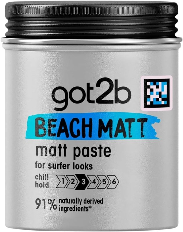 Frasco de pasta mate para o cabelo Got2b Beach Matt de 100 ml