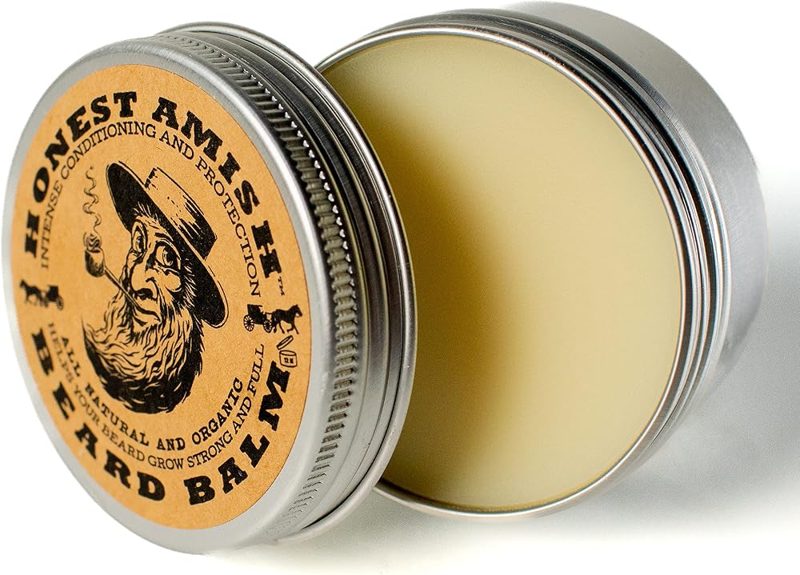 Honest Amish Beard Balm leave-in com ingredientes naturais