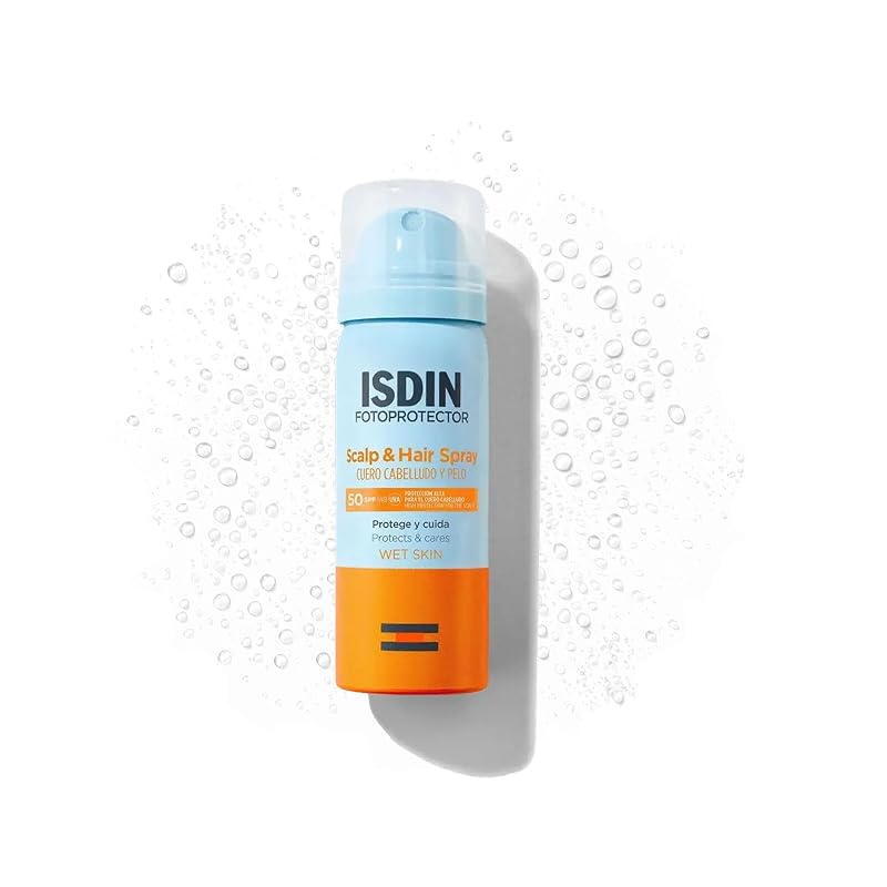 Spray de protetor solar ISDIN Scalp & Hair SPF 50 para o couro cabeludo e o cabelo