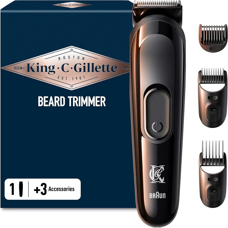 King C. Gillette Beard Trimmer Kit com três pentes intercambiáveis