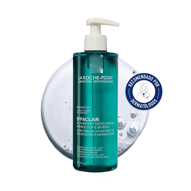Embalagem do gel purificante micro-esfoliante La Roche-Posay Effaclar com ácido salicílico