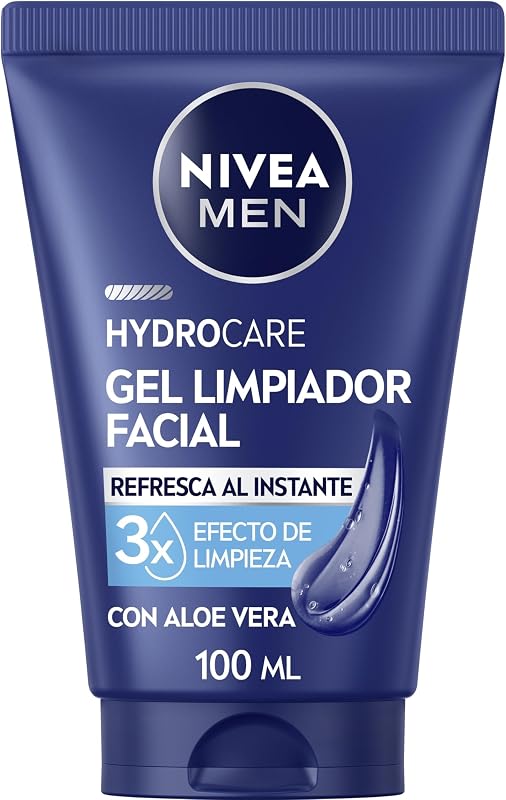 Tubo do gel de limpeza facial NIVEA MEN Hydrocare de 100 ml