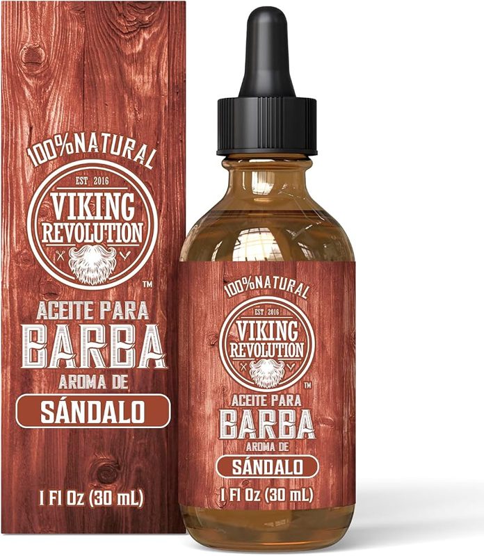 Viking Revolution Beard Oil com argão, jojoba e aroma de sândalo