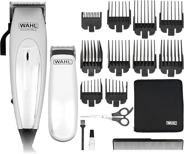 Conjunto Wahl Home Pro Deluxe com máquina de cortar cabelo e mini aparador